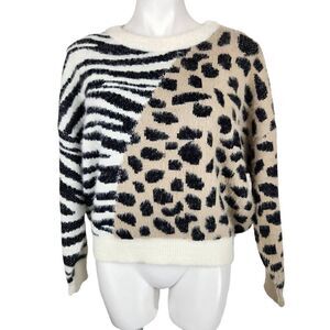 Elan animal colorblock sweater size Small
